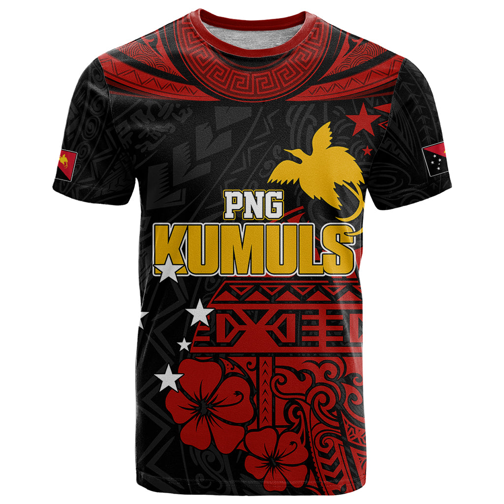 Personalised PNG Kumuls Rugby T Shirt Motuan Mix Patterns - Wonder Print Shop