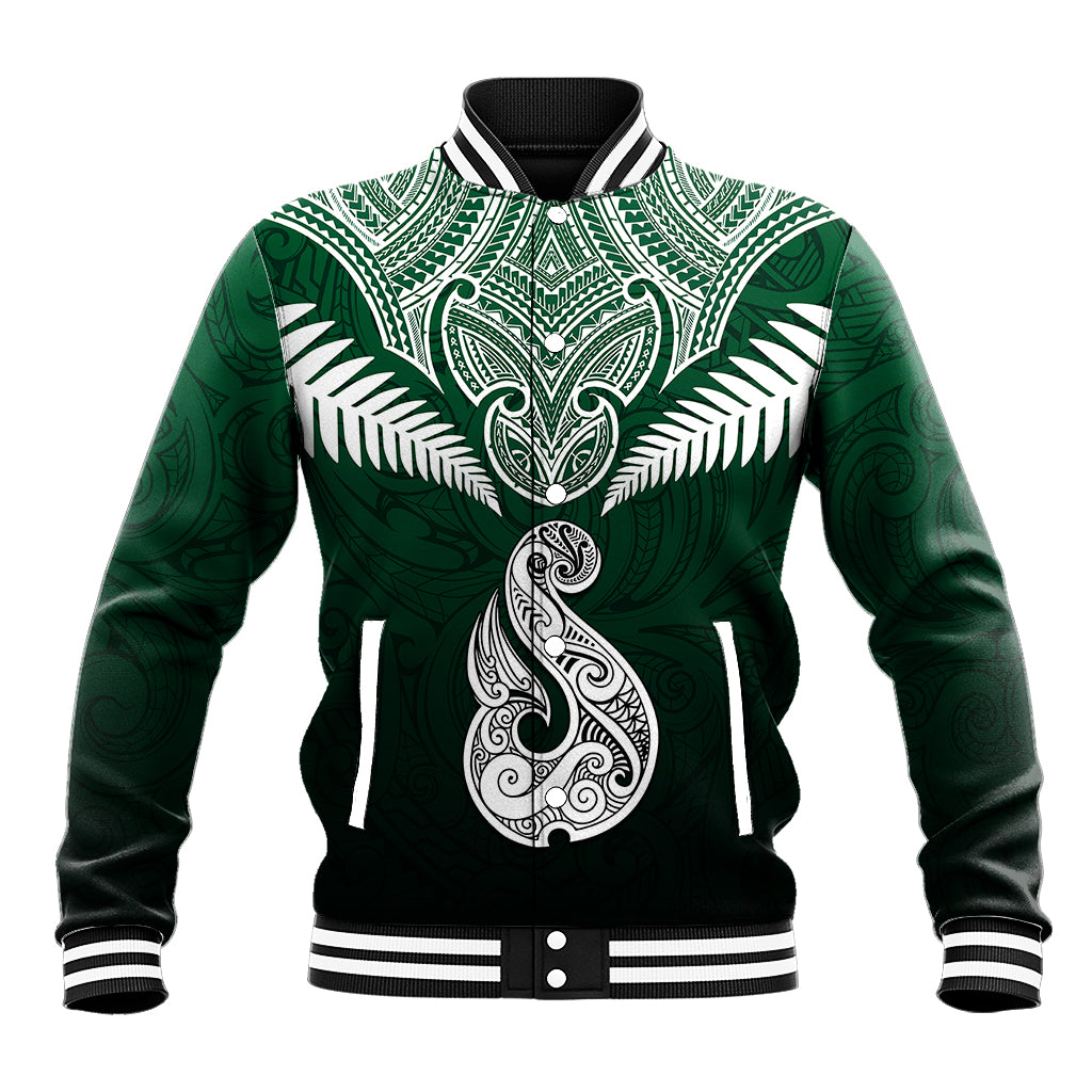 Personalised New Zealand Baseball Jacket Hei Matau Mix Silver Fern Basic LT7 - Wonder Print Shop