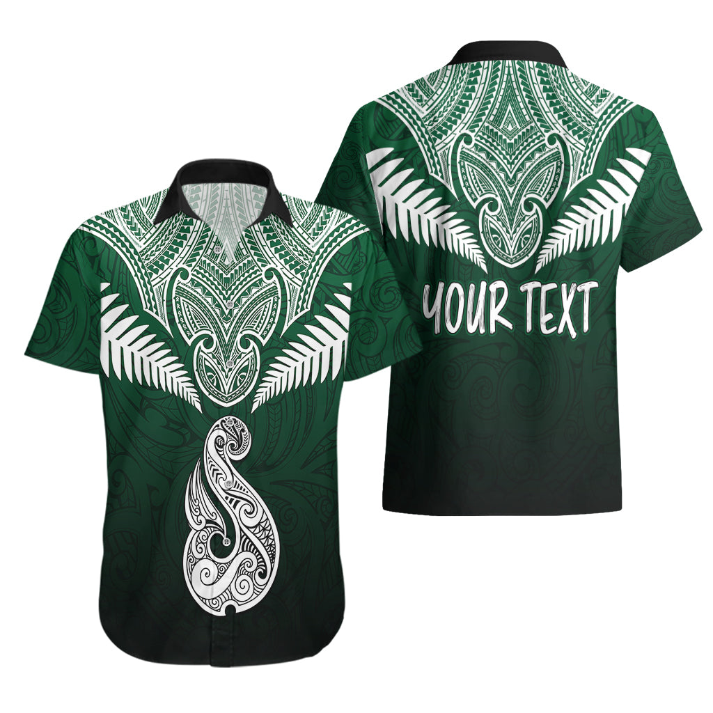 Personalised New Zealand Hawaiian Shirt Hei Matau Mix Silver Fern Basic - Wonder Print Shop