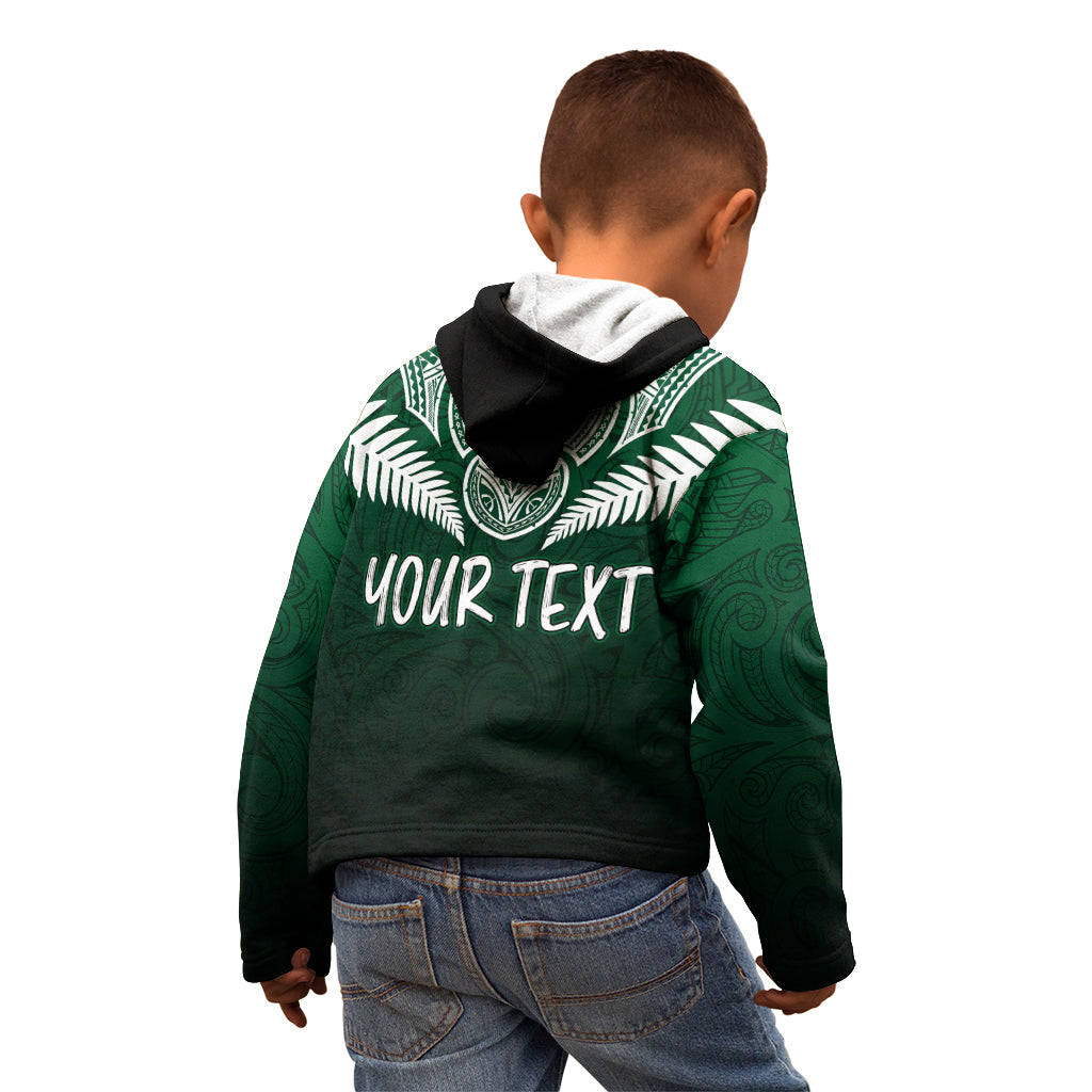 Personalised New Zealand Kid Hoodie Hei Matau Mix Silver Fern Basic - Wonder Print Shop