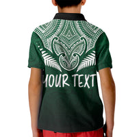 Peronsalised New Zealand Kid Polo Shirt Hei Matau Mix Silver Fern Basic - Wonder Print Shop