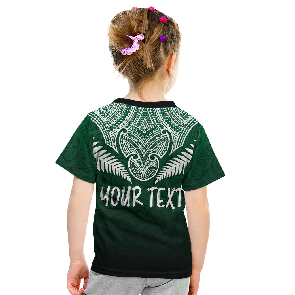 Peronsalised New Zealand Kid T Shirt Hei Matau Mix Silver Fern Basic - Wonder Print Shop