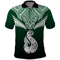 Peronsalised New Zealand Polo Shirt Hei Matau Mix Silver Fern Basic - Wonder Print Shop