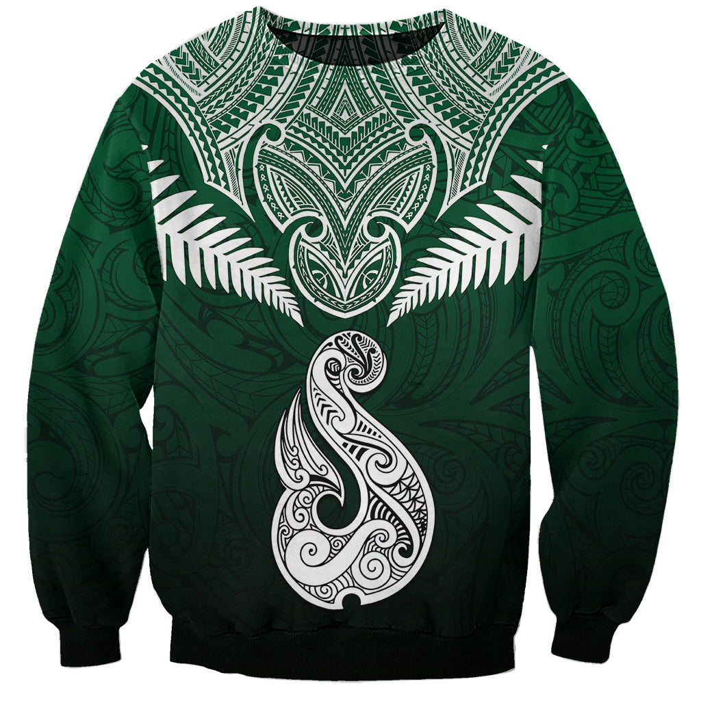 Peronsalised New Zealand Sweatshirt Hei Matau Mix Silver Fern Basic - Wonder Print Shop