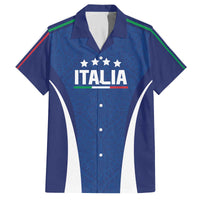 Italy Football 2024 Custom Family Matching Off The Shoulder Long Sleeve Dress and Hawaiian Shirt Gli Azzurri - Renaissance Inspired - Wonder Print Shop