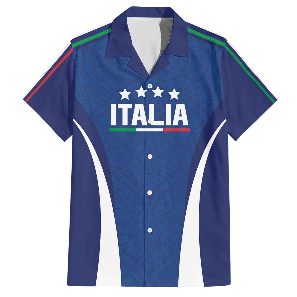 Italy Football 2024 Custom Family Matching Summer Maxi Dress and Hawaiian Shirt Gli Azzurri - Renaissance Inspired - Wonder Print Shop