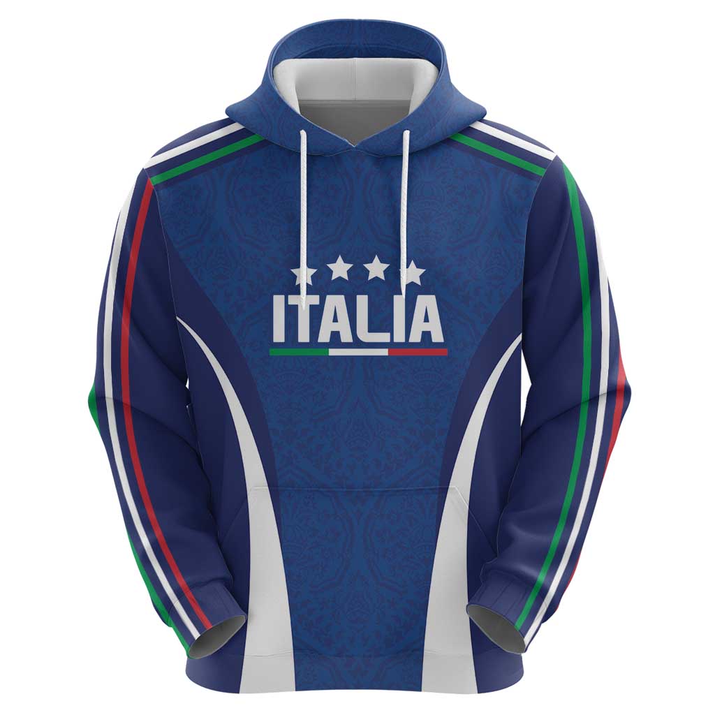 Italy Football 2024 Custom Hoodie Gli Azzurri - Renaissance Inspired - Wonder Print Shop