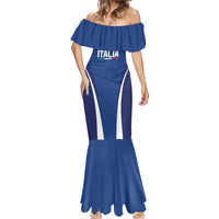 Italy Football 2024 Custom Mermaid Dress Gli Azzurri - Renaissance Inspired - Wonder Print Shop