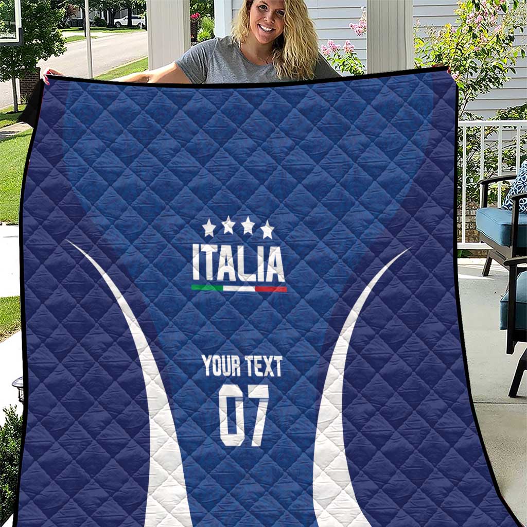 Italy Football 2024 Custom Quilt Gli Azzurri - Renaissance Inspired - Wonder Print Shop