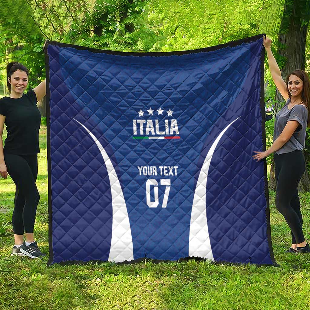 Italy Football 2024 Custom Quilt Gli Azzurri - Renaissance Inspired - Wonder Print Shop