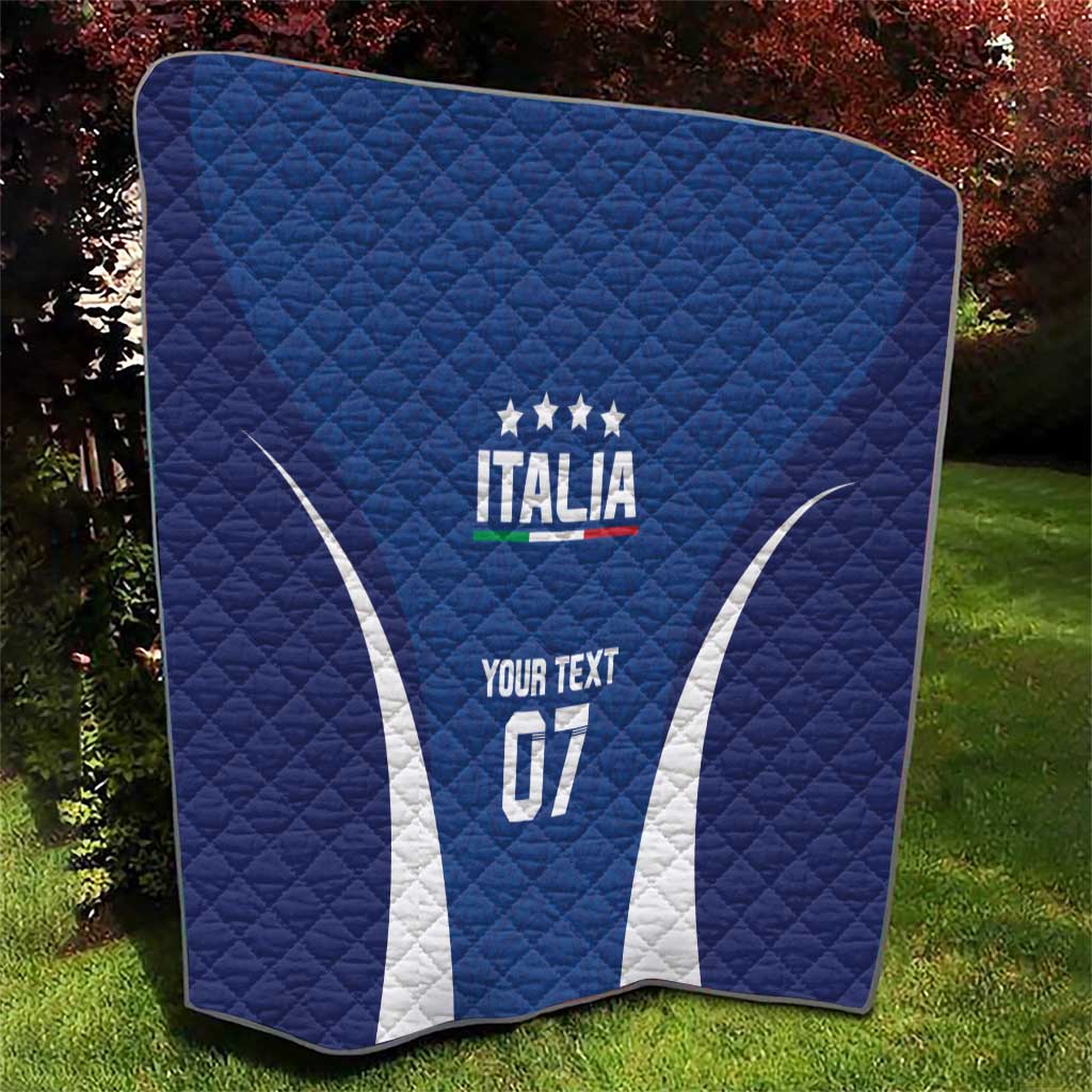 Italy Football 2024 Custom Quilt Gli Azzurri - Renaissance Inspired - Wonder Print Shop