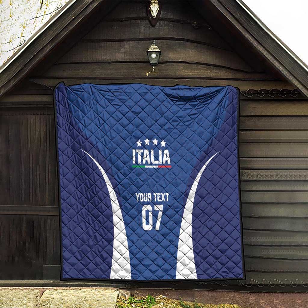 Italy Football 2024 Custom Quilt Gli Azzurri - Renaissance Inspired - Wonder Print Shop