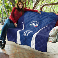 Italy Football 2024 Custom Quilt Gli Azzurri - Renaissance Inspired - Wonder Print Shop
