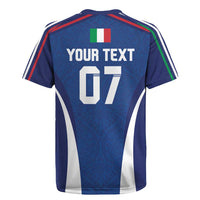 Italy Football 2024 Custom Rugby Jersey Gli Azzurri - Renaissance Inspired - Wonder Print Shop