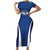 Italy Football 2024 Custom Short Sleeve Bodycon Dress Gli Azzurri - Renaissance Inspired - Wonder Print Shop