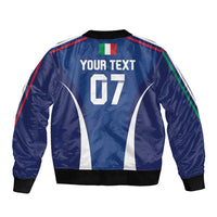 Italy Football 2024 Custom Sleeve Zip Bomber Jacket Gli Azzurri - Renaissance Inspired - Wonder Print Shop