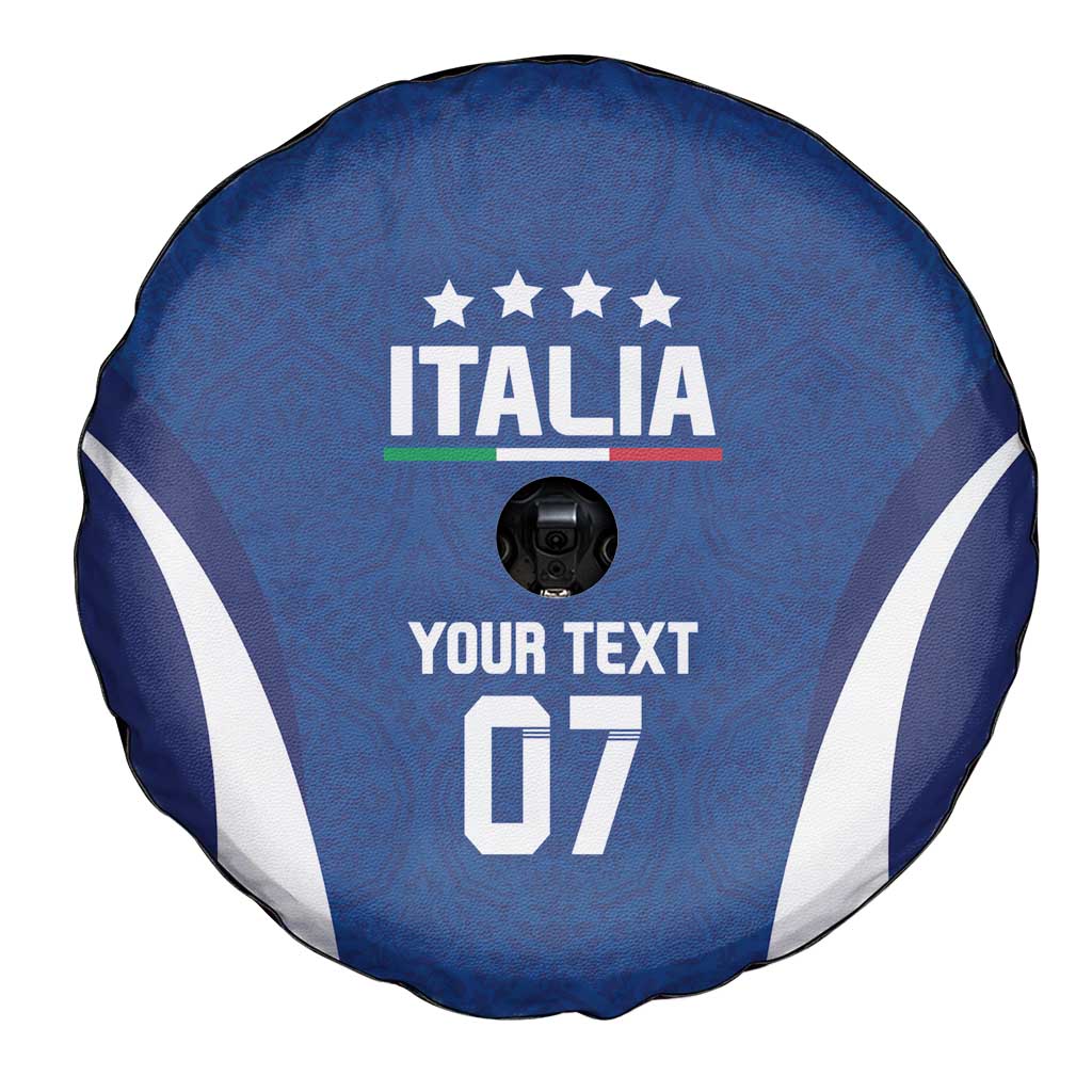Italy Football 2024 Custom Spare Tire Cover Gli Azzurri - Renaissance Inspired - Wonder Print Shop