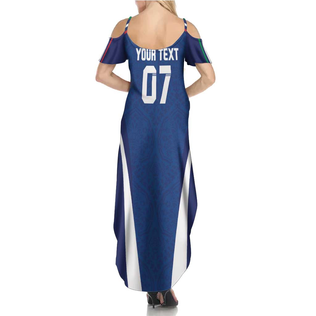 Italy Football 2024 Custom Summer Maxi Dress Gli Azzurri - Renaissance Inspired - Wonder Print Shop