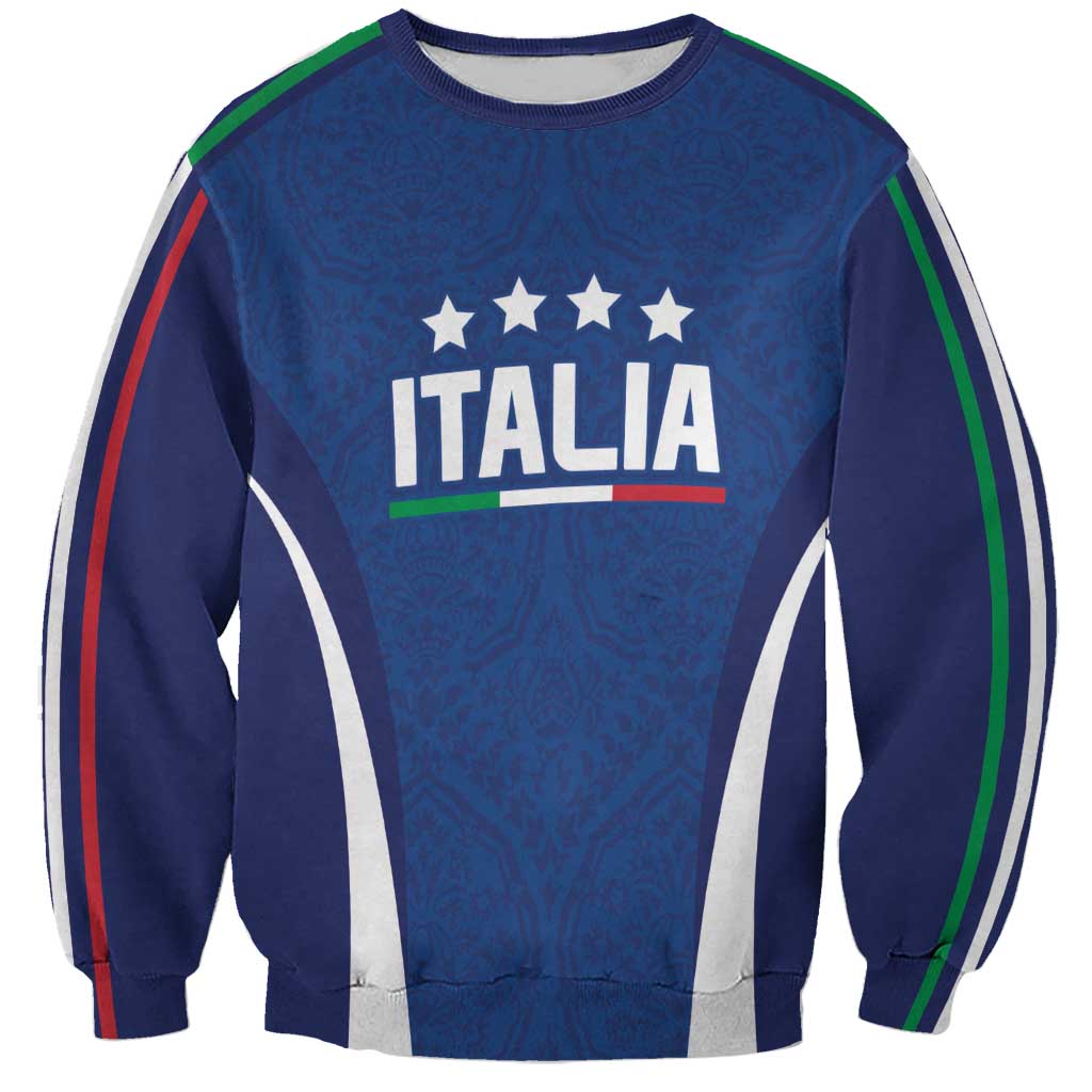 Italy Football 2024 Custom Sweatshirt Gli Azzurri - Renaissance Inspired - Wonder Print Shop