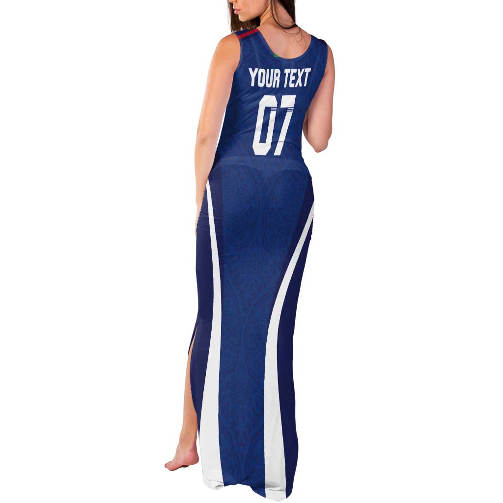 Italy Football 2024 Custom Tank Maxi Dress Gli Azzurri - Renaissance Inspired - Wonder Print Shop