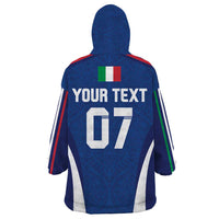 Italy Football 2024 Custom Wearable Blanket Hoodie Gli Azzurri - Renaissance Inspired - Wonder Print Shop