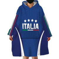 Italy Football 2024 Custom Wearable Blanket Hoodie Gli Azzurri - Renaissance Inspired - Wonder Print Shop