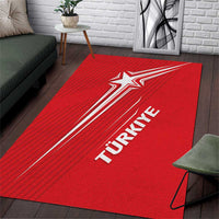Turkiye Football 2024 Custom Area Rug Crescent-Stars Basic Style LT7 - Wonder Print Shop