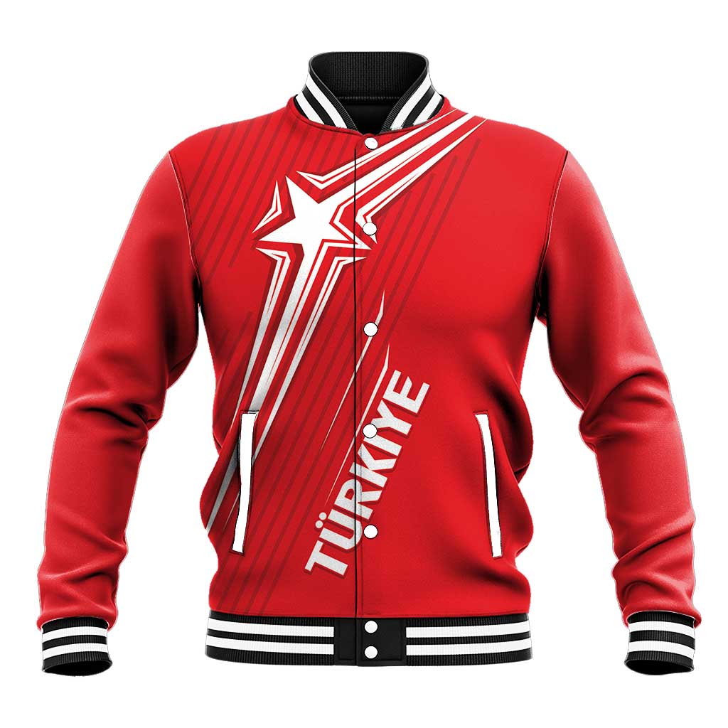 Turkiye Football 2024 Custom Baseball Jacket Crescent-Stars Basic Style LT7 - Wonder Print Shop