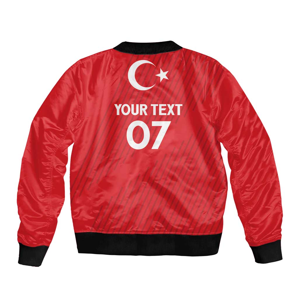 Turkiye Football 2024 Custom Bomber Jacket Crescent-Stars Basic Style LT7 - Wonder Print Shop
