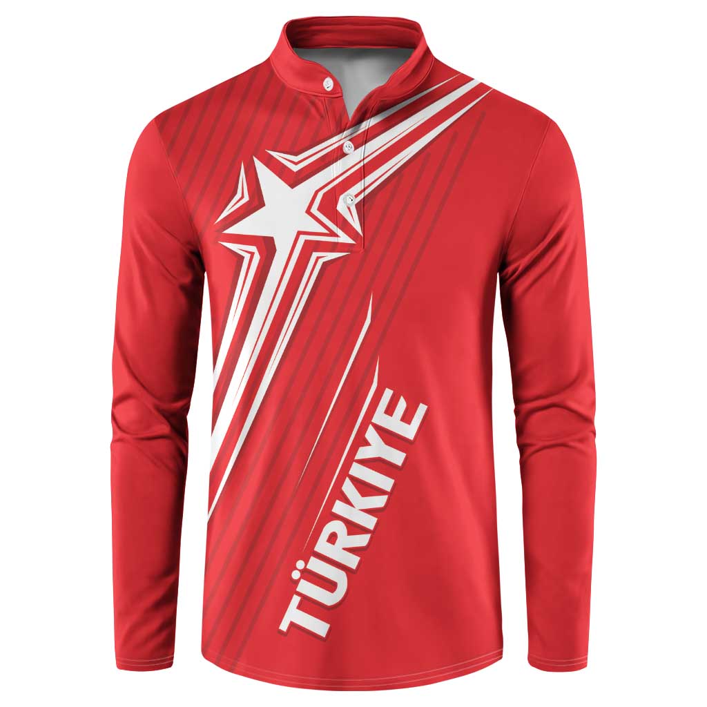 Turkiye Football 2024 Custom Button Sweatshirt Crescent-Stars Basic Style LT7 - Wonder Print Shop