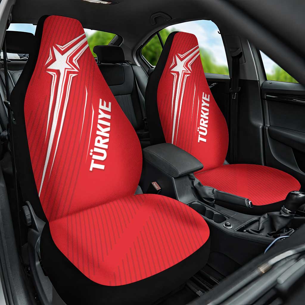 Turkiye Football 2024 Custom Car Seat Cover Crescent-Stars Basic Style LT7 - Wonder Print Shop