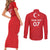 Turkiye Football 2024 Custom Couples Matching Short Sleeve Bodycon Dress and Long Sleeve Button Shirt Crescent-Stars Basic Style LT7 - Wonder Print Shop