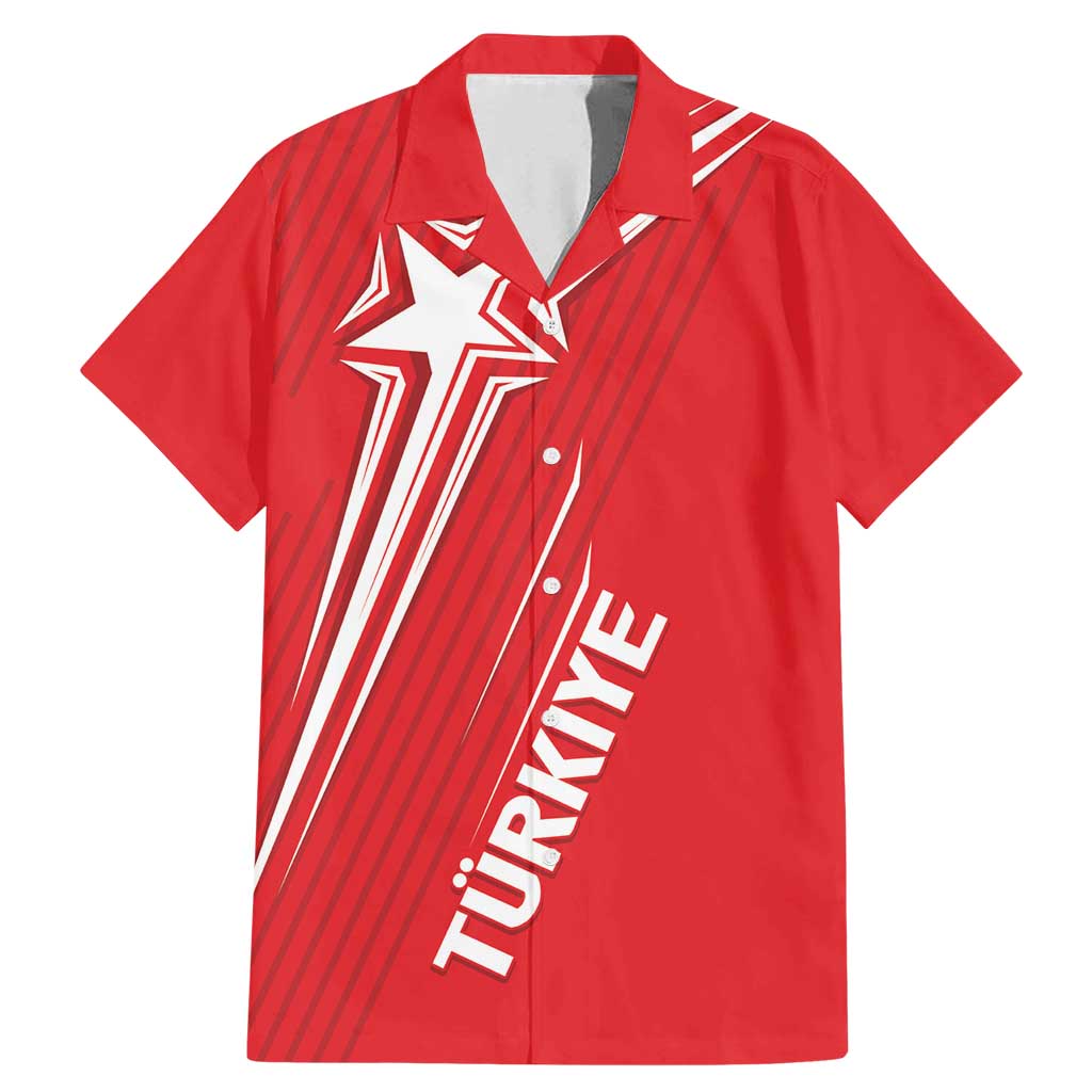 Turkiye Football 2024 Custom Family Matching Mermaid Dress and Hawaiian Shirt Crescent-Stars Basic Style LT7 - Wonder Print Shop