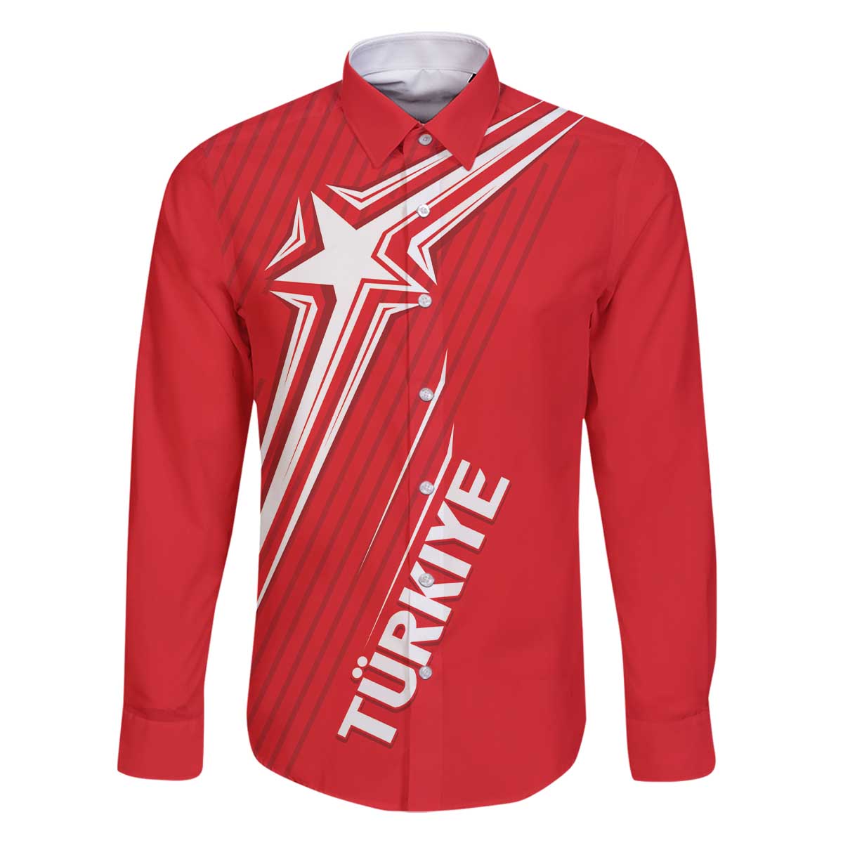 Turkiye Football 2024 Custom Family Matching Off The Shoulder Long Sleeve Dress and Hawaiian Shirt Crescent-Stars Basic Style - Wonder Print Shop