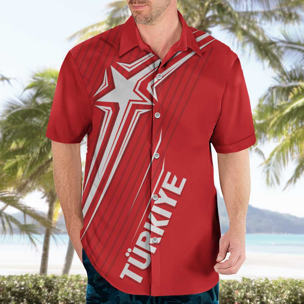 Turkiye Football 2024 Custom Hawaiian Shirt Crescent-Stars Basic Style - Wonder Print Shop