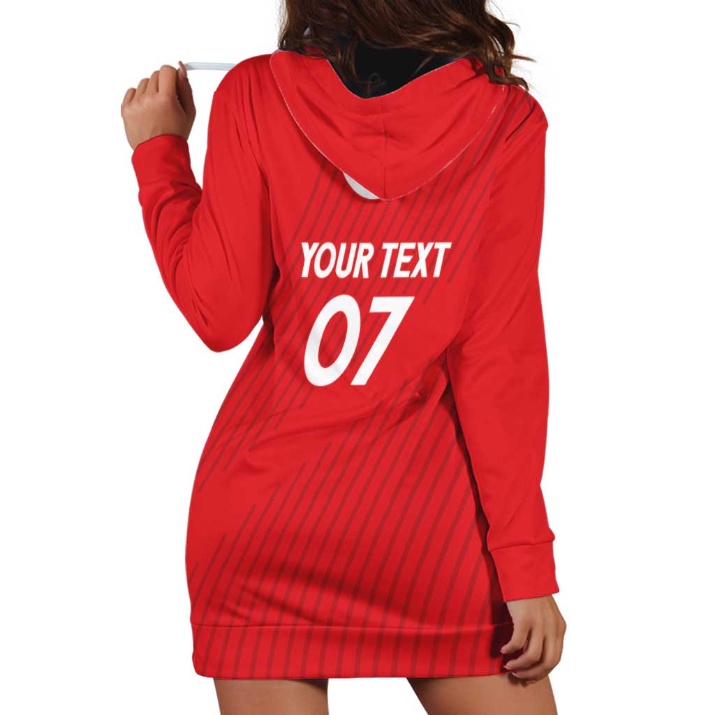 Turkiye Football 2024 Custom Hoodie Dress Crescent-Stars Basic Style - Wonder Print Shop