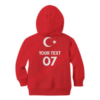 Turkiye Football 2024 Custom Kid Hoodie Crescent-Stars Basic Style - Wonder Print Shop