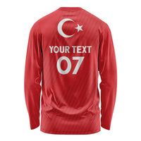 Turkiye Football 2024 Custom Long Sleeve Shirt Crescent-Stars Basic Style - Wonder Print Shop