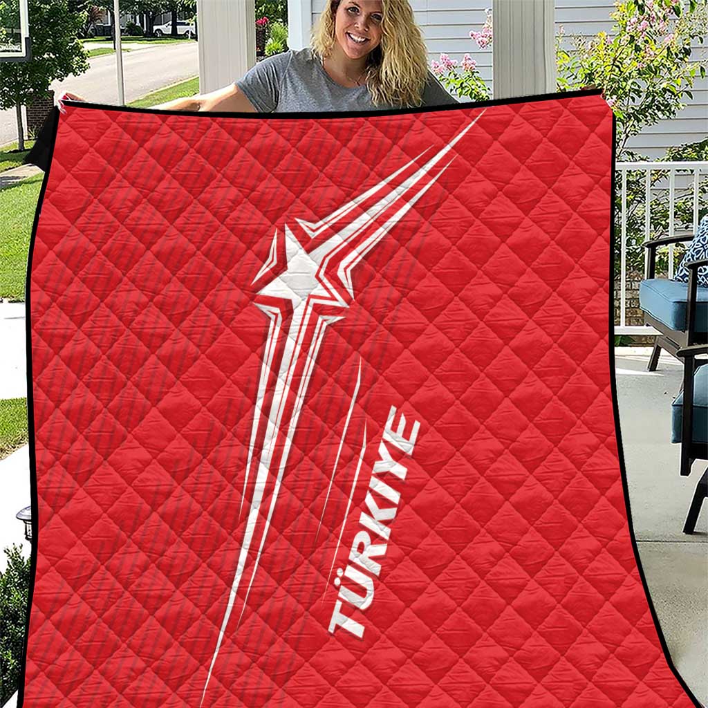 Turkiye Football 2024 Custom Quilt Crescent-Stars Basic Style - Wonder Print Shop