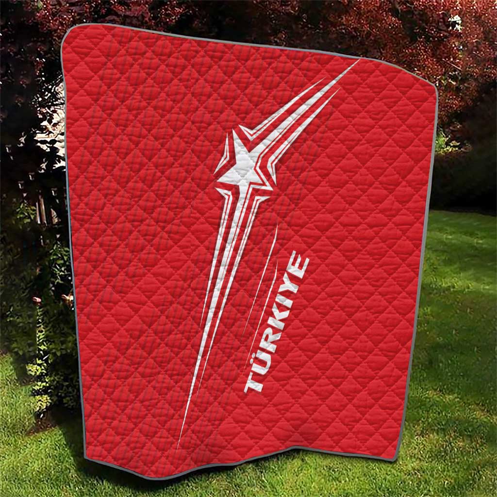 Turkiye Football 2024 Custom Quilt Crescent-Stars Basic Style - Wonder Print Shop