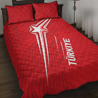 Turkiye Football 2024 Custom Quilt Bed Set Crescent-Stars Basic Style - Wonder Print Shop