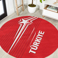 Turkiye Football 2024 Custom Round Carpet Crescent-Stars Basic Style