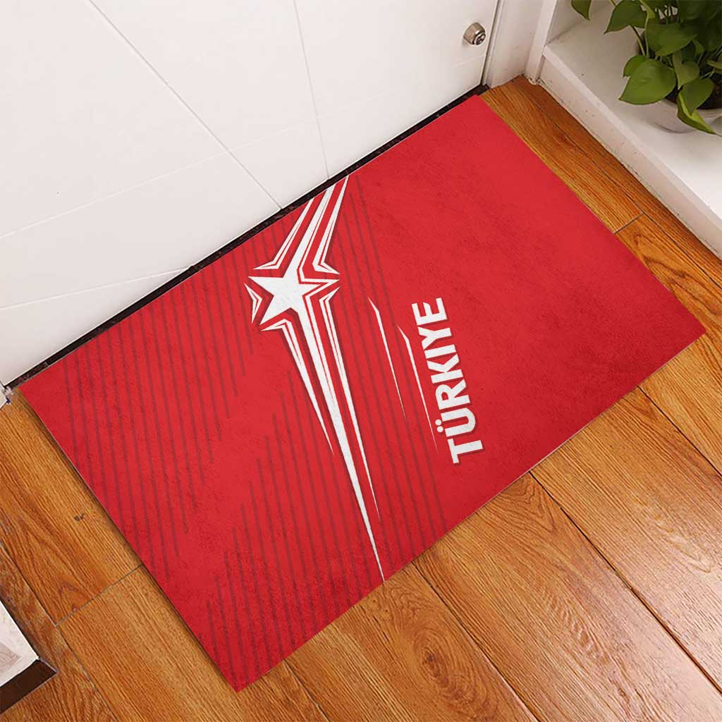 Turkiye Football 2024 Custom Rubber Doormat Crescent-Stars Basic Style - Wonder Print Shop