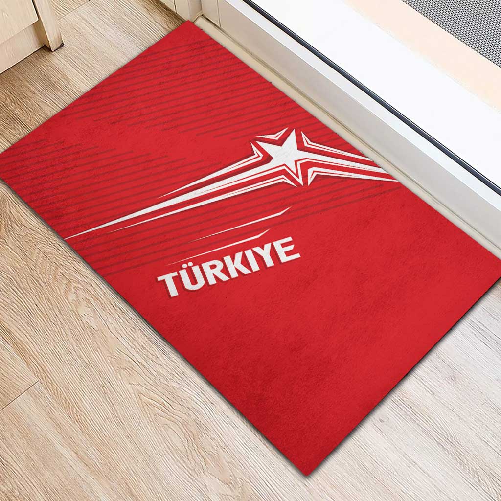 Turkiye Football 2024 Custom Rubber Doormat Crescent-Stars Basic Style - Wonder Print Shop