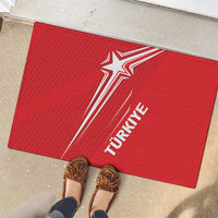 Turkiye Football 2024 Custom Rubber Doormat Crescent-Stars Basic Style - Wonder Print Shop