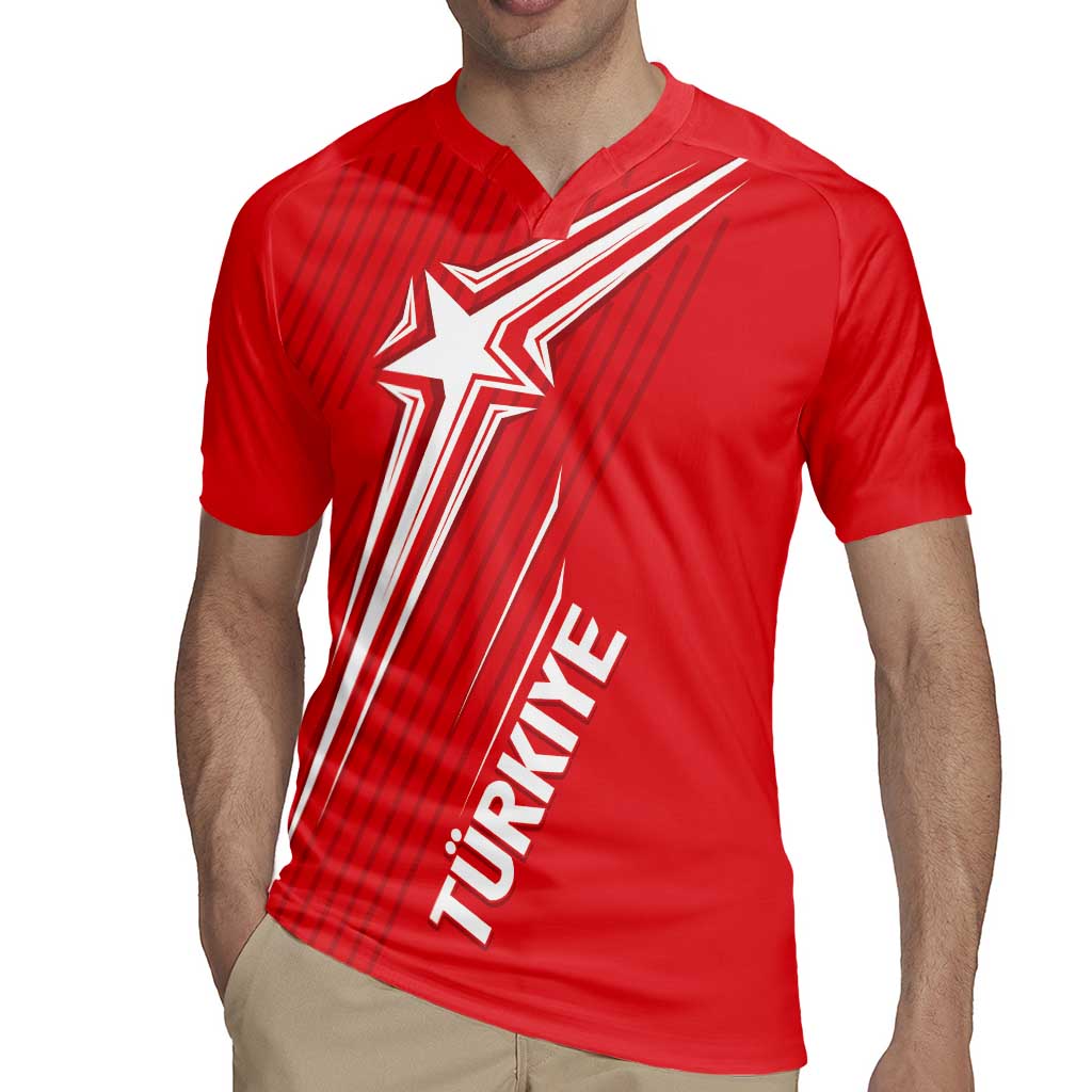 Turkiye Football 2024 Custom Rugby Jersey Crescent-Stars Basic Style - Wonder Print Shop