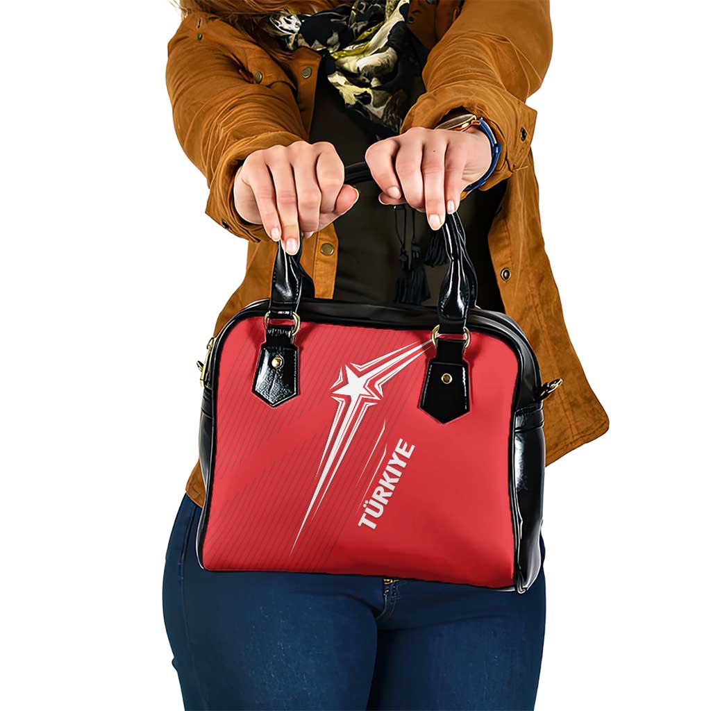 Turkiye Football 2024 Custom Shoulder Handbag Crescent-Stars Basic Style