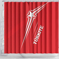 Turkiye Football 2024 Custom Shower Curtain Crescent-Stars Basic Style