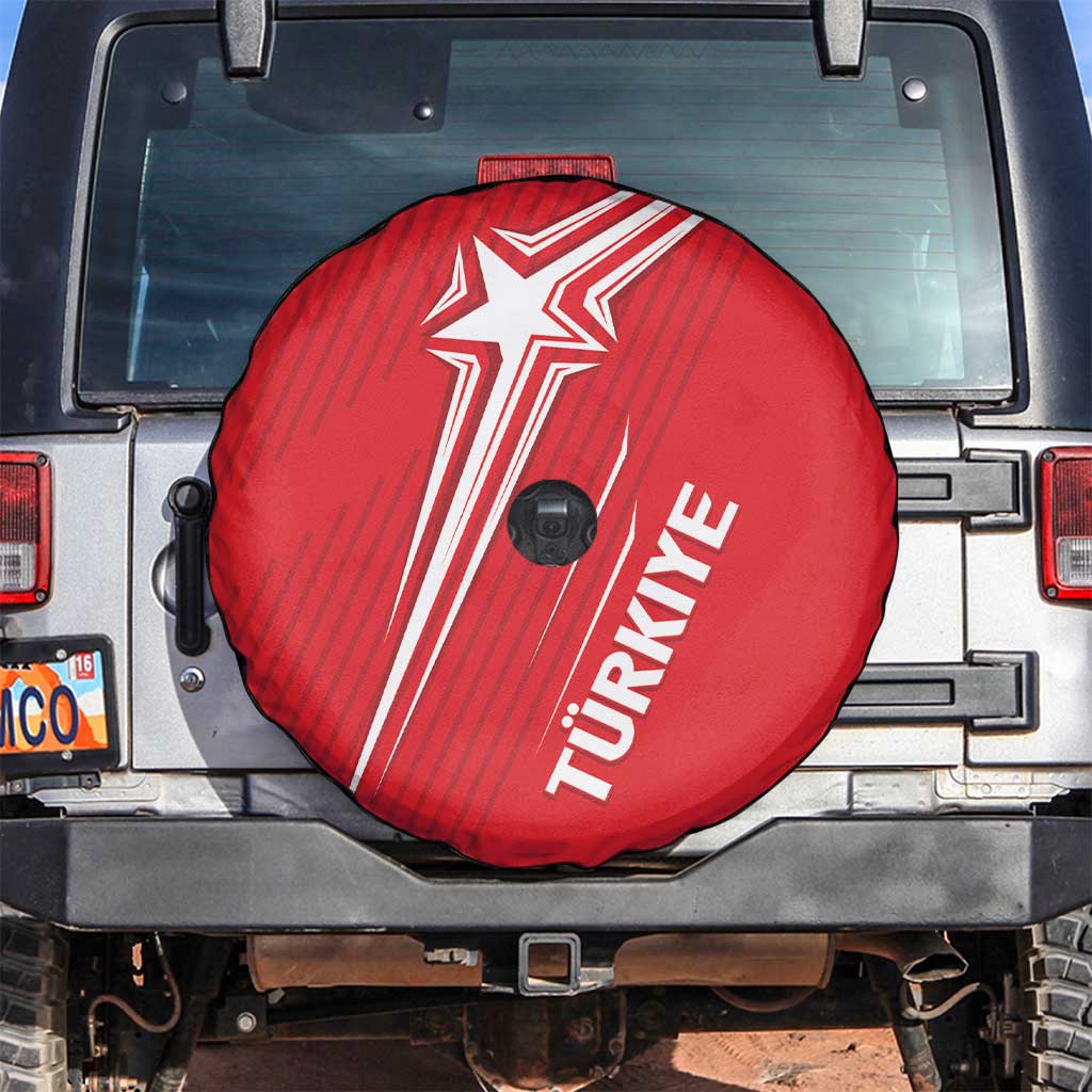 Turkiye Football 2024 Custom Spare Tire Cover Crescent-Stars Basic Style - Wonder Print Shop