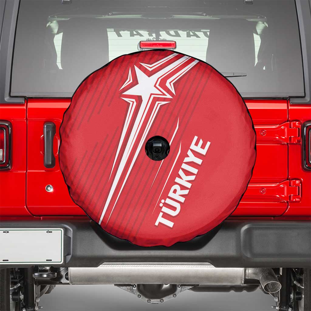 Turkiye Football 2024 Custom Spare Tire Cover Crescent-Stars Basic Style - Wonder Print Shop